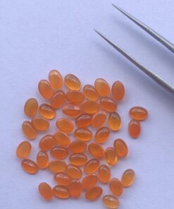 5x7mm Natural Carnelian Smooth Oval Cabochon