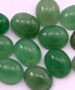 4x6mm Natural Green Aventurine Smooth Oval Cabochon