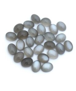 4x6mm Natural Gray Moonstone Smooth Oval Cabochon