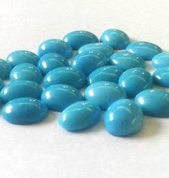 4x6mm Natural Sleeping Beauty Turquoise Smooth Oval Cabochon