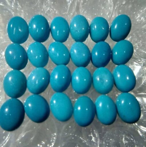 5x7mm Natural Sleeping Beauty Turquoise Smooth Oval Cabochon