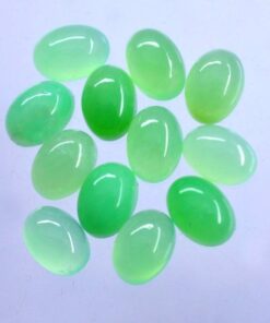 5x7mm Natural Chrysoprase Smooth Oval Cabochon
