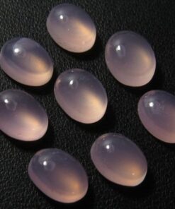 5x7mm Natural Pink Chalcedony Smooth Oval Cabochon