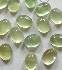 9x7mm Natural Prehnite Smooth Oval Cabochon