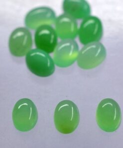 9x7mm Natural Chrysoprase Smooth Oval Cabochon