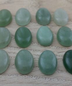 10x8mm Natural Green Aventurine Smooth Oval Cabochon