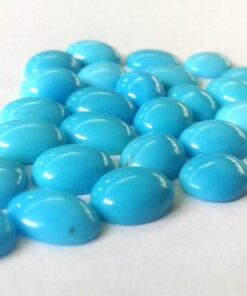 10x8mm Natural Sleeping Beauty Turquoise Smooth Oval Cabochon