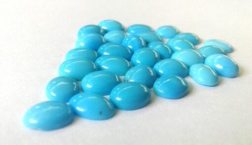 10x8mm Natural Sleeping Beauty Turquoise Smooth Oval Cabochon