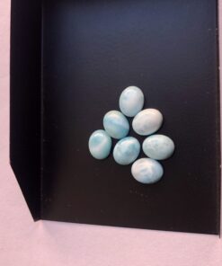 14x10mm Natural Larimar Smooth Oval Cabochon