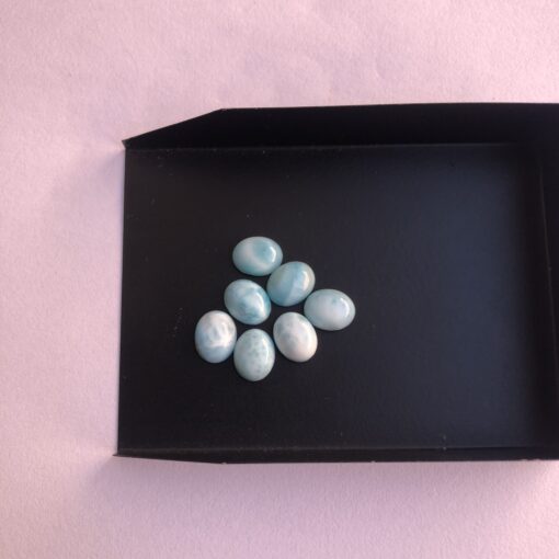 10x8mm Natural Larimar Smooth Oval Cabochon