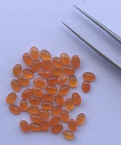 8x6mm Natural Carnelian Smooth Oval Cabochon