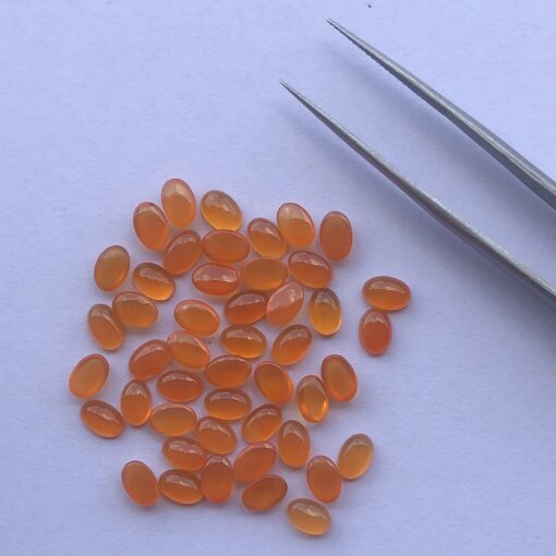 8x6mm Natural Carnelian Smooth Oval Cabochon