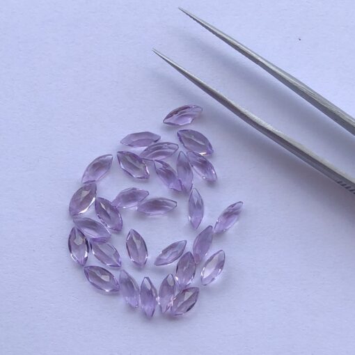 4x8mm Natural Amethyst Marquise Cut