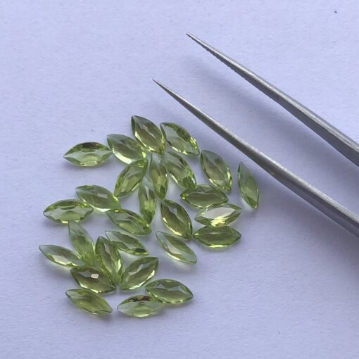 4x8mm Natural Peridot Marquise Cut