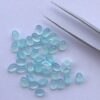 5x7mm Natural Aqua Chalcedony Oval Cabochon