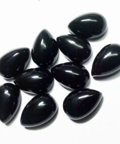 black onyx Pear cabochon