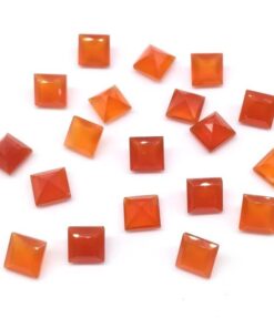 2mm Natural Carnelian Princess Cut Gemstone