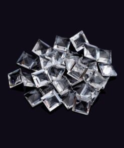 3mm Natural Crystal Quartz Square Cut Gemstone