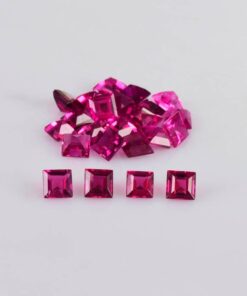 3mm Natural Pink Tourmaline Princess Cut Gemstone