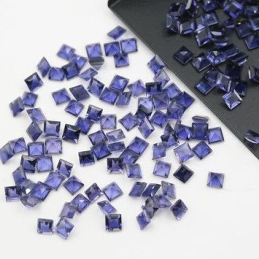 3mm Natural Iolite Princess Cut Gemstone