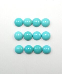 Natural Sleeping Beauty Turquoise Smooth Round Cabochon