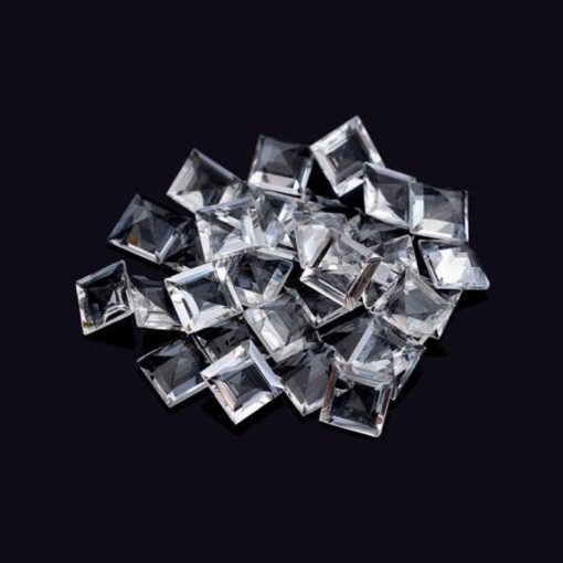 3mm Natural White Topaz Square Cut Gemstone