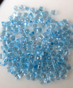 3mm Natural Swiss Blue Topaz Square Cut Gemstone