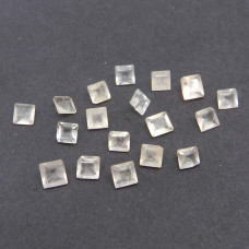 3mm Natural Rose Quartz Square Cut Gemstone