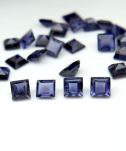 4mm Natural Iolite Square Cut Gemstone