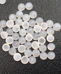 Natural White Moonstone Smooth Round Cabochon