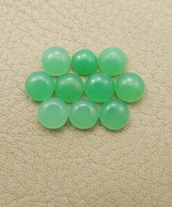 Natural Chrysoprase Smooth Round Cabochon