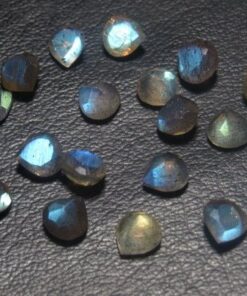 Natural Labradorite Faceted Heart Gemstone