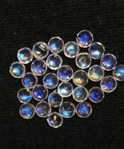 Natural Rainbow Moonstone Faceted Round Gemstone