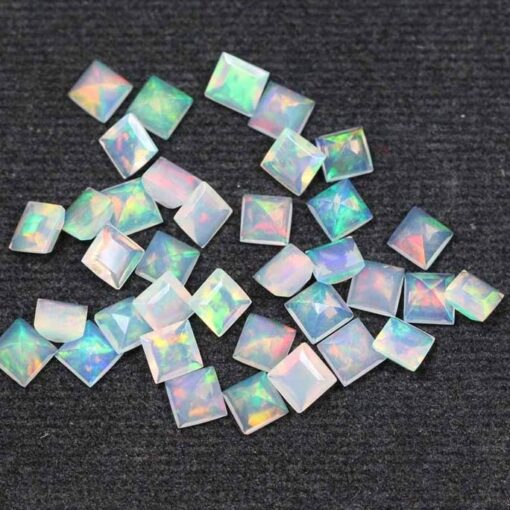 Natural Ethiopian Opal Square Gemstone