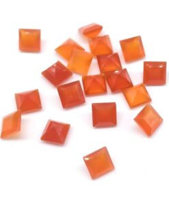 Natural Carnelian Faceted Princess Gemstone