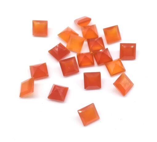 Natural Carnelian Faceted Princess Gemstone