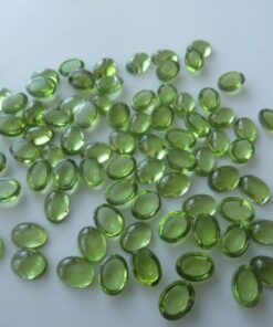 Natural Peridot Smooth Oval Cabochon