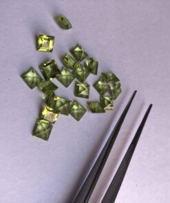 Natural Peridot Square Cut Gemstone