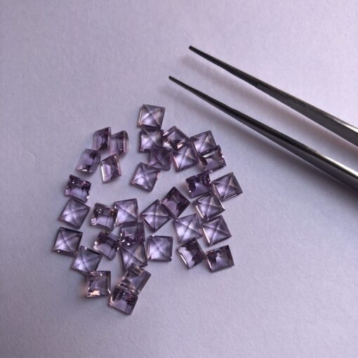 Natural Amethyst Square Cut Gemstone