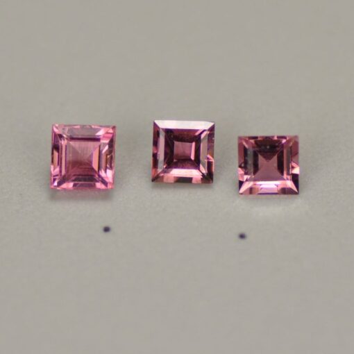 5mm Natural Pink Tourmaline Princess Cut Gemstone