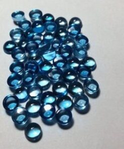 Natural Swiss Blue Topaz Smooth Round Cabochon