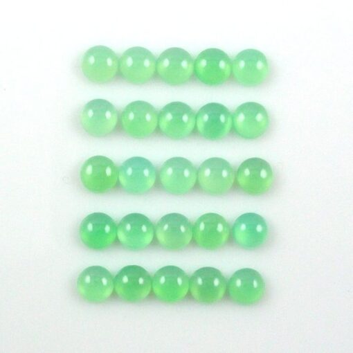 Natural Chrysoprase Smooth Round Cabochon