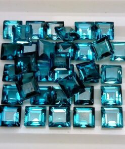 5mm Natural London Blue Topaz Princess Cut Gemstone