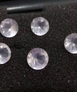 Natural Rose Quartz Faceted Round Cut Gemstone