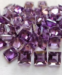 Natural Amethyst Princess Cut Gemstone