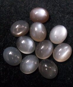 Natural Gray Moonstone Smooth Oval Cabochon