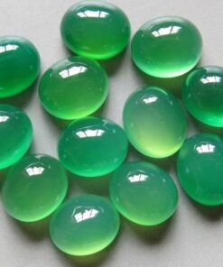 Natural Green Chalcedony Smooth Oval Cabochon