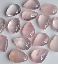 Natural Rose Quartz Smooth Pear Cabochon