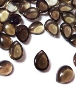 Natural Smoky Quartz Smooth Pear Cabochon