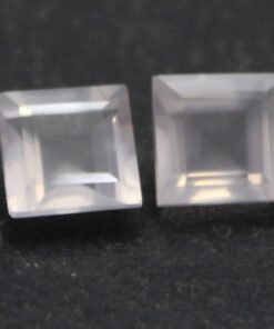 6mm Natural Rose Quartz Princess Cut Gemstone